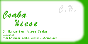 csaba wiese business card